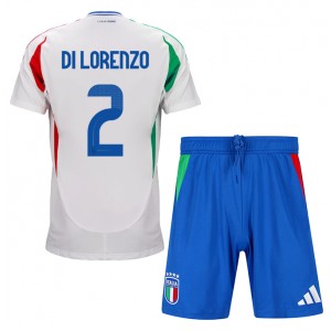 Fotbalové Dres Itálie Giovanni Di Lorenzo #2 Dětské Venkovní Oblečení ME 2024 Krátký Rukáv (+ trenýrky)